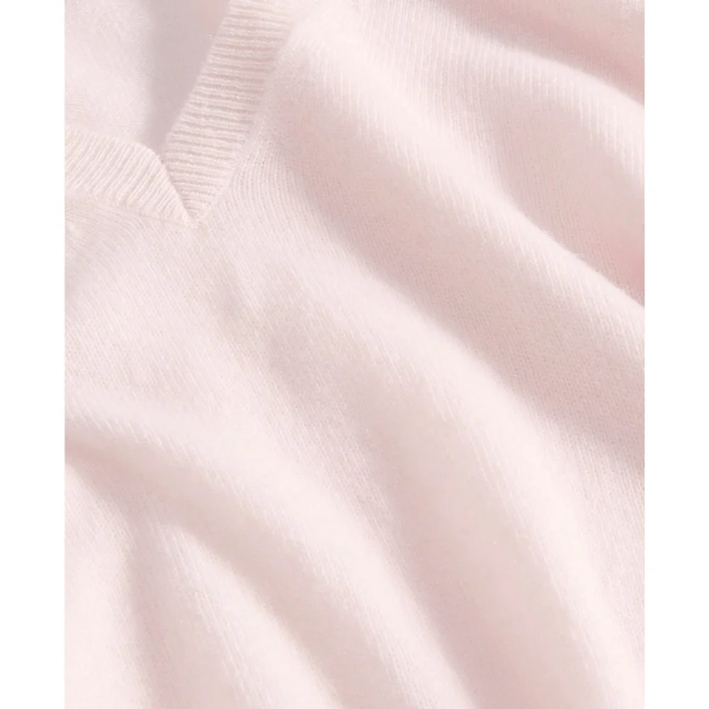 Charter Club 100% Cashmere Size XS V-Neck Sweater Light Pink NWT - Picture 4 of 7